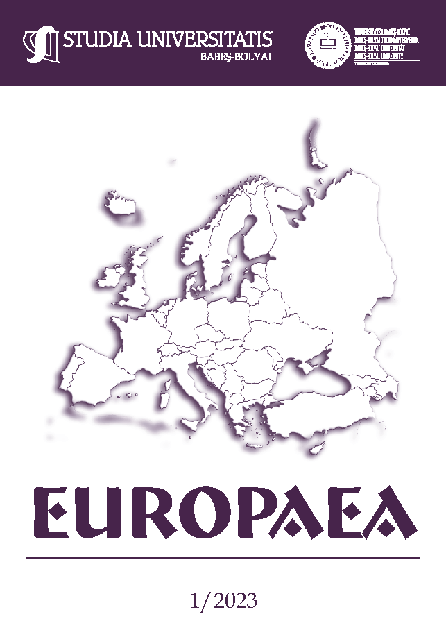 STUDIA UBB EUROPAEA, Volume 68 (LXVIII), No. 1, July 2023