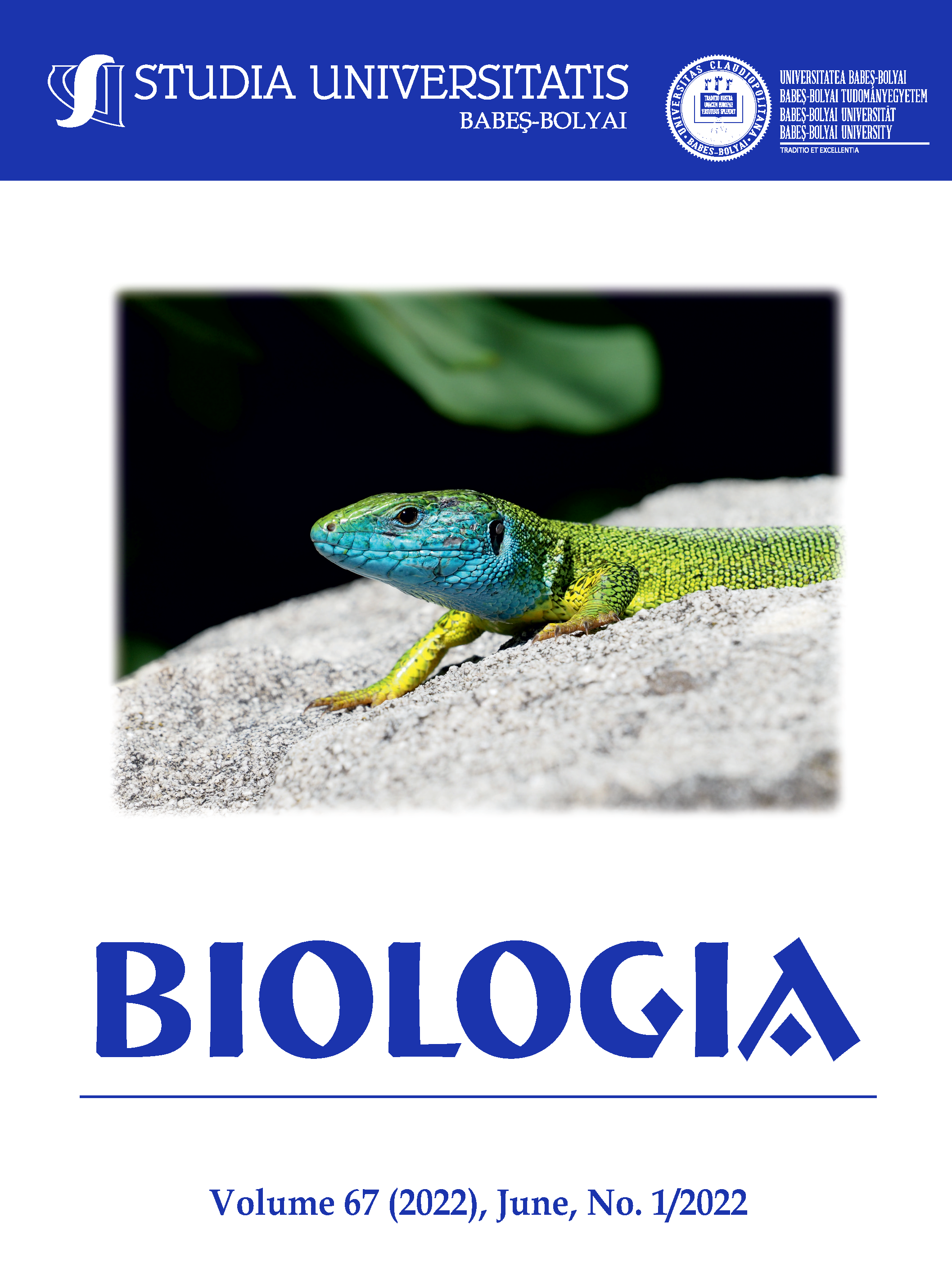 STUDIA UBB BIOLOGIA, Volume 67 (LXVII), No. 1, June 2022