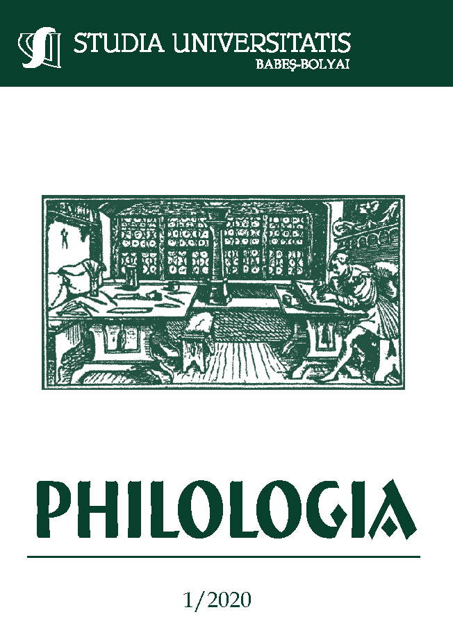 STUDIA UBB PHILOLOGIA, Volume 65 (LXV), No. 1, March 2020