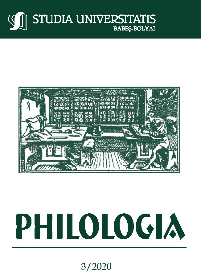 STUDIA UBB PHILOLOGIA, Volume 65 (LXV), No. 3, September 2020