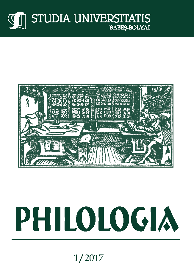 STUDIA UBB PHILOLOGIA, Volume 62 (LXII), No. 1, March 2017
