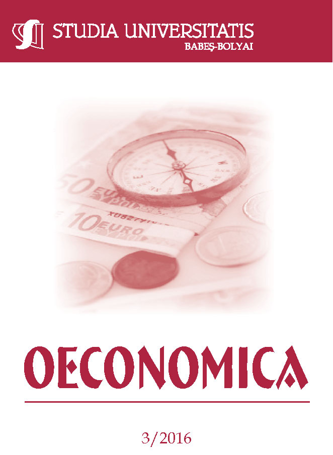 STUDIA UBB OECONOMICA, Volume 61 (LXI), No. 3, December 2016