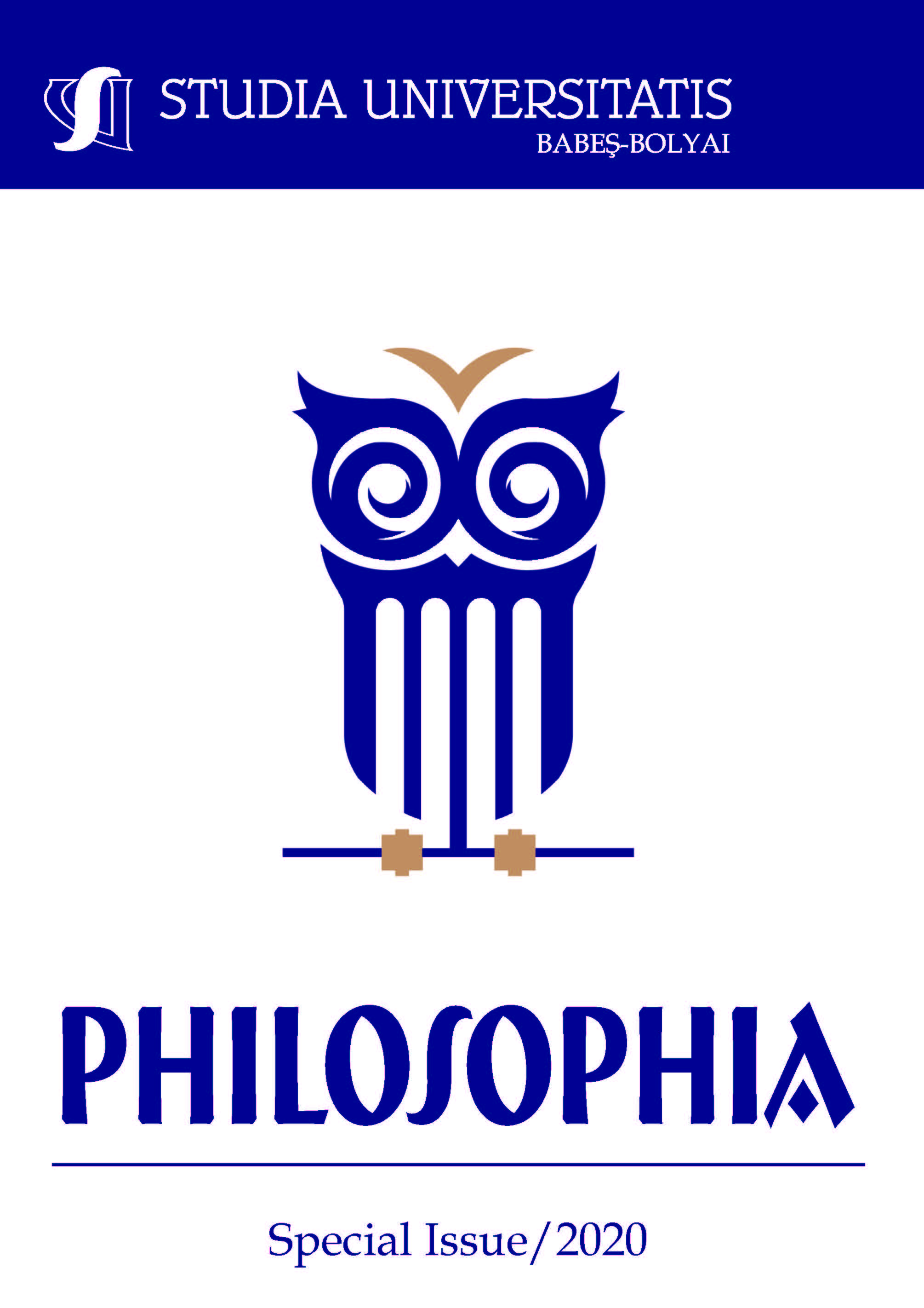 STUDIA UBB PHILOSOPHIA, Volume 65 (LXV), Special Issue, November 2020