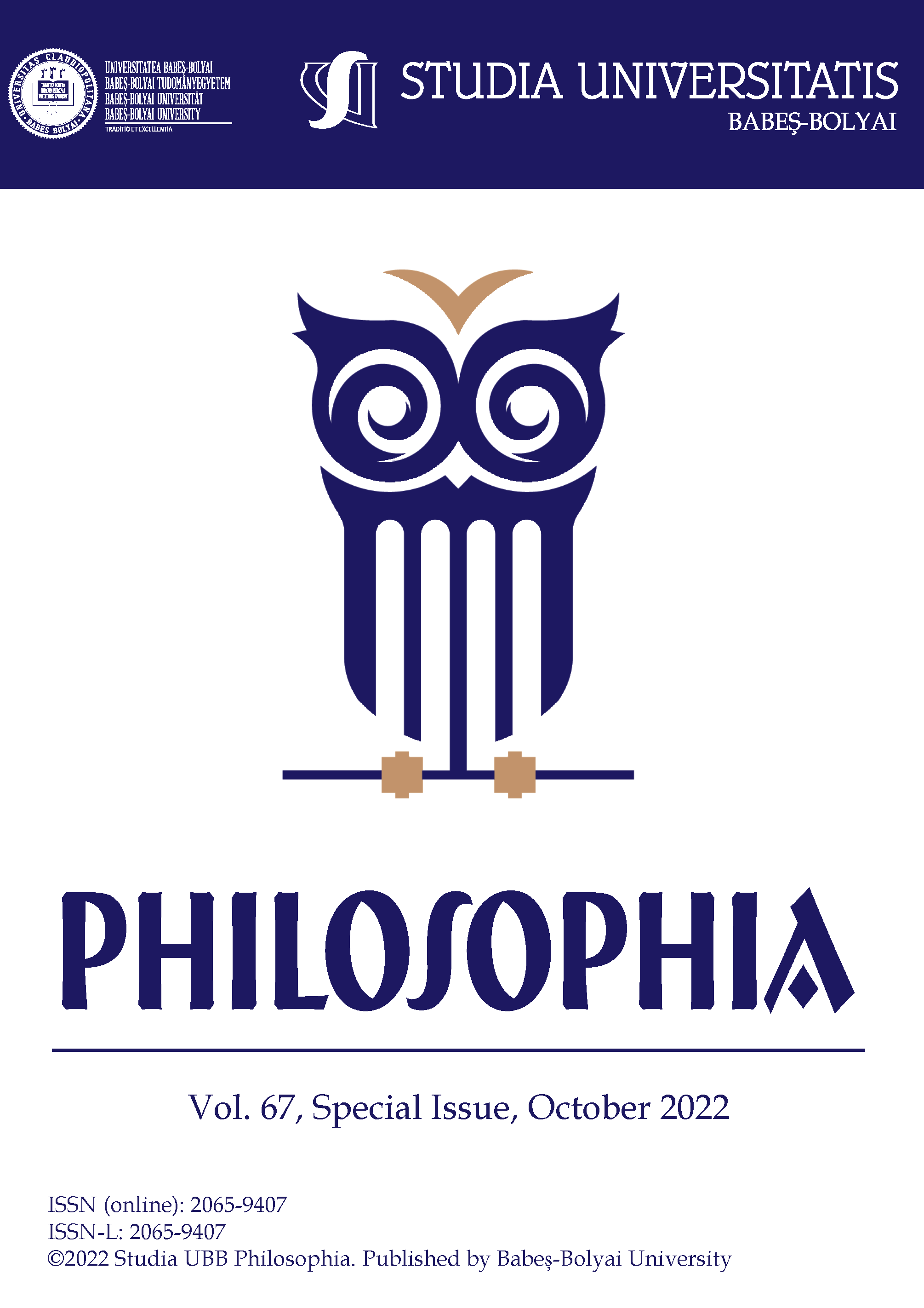 STUDIA UBB PHILOSOPHIA, Volume 67, No. Special Issue, October 2022
