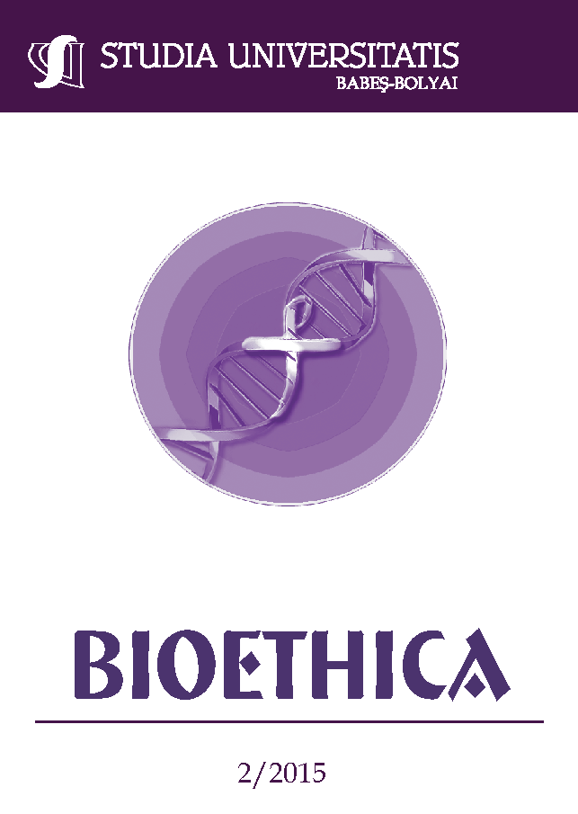 STUDIA UBB BIOETHICA, Volume 60 (LX), No. 2, 2015