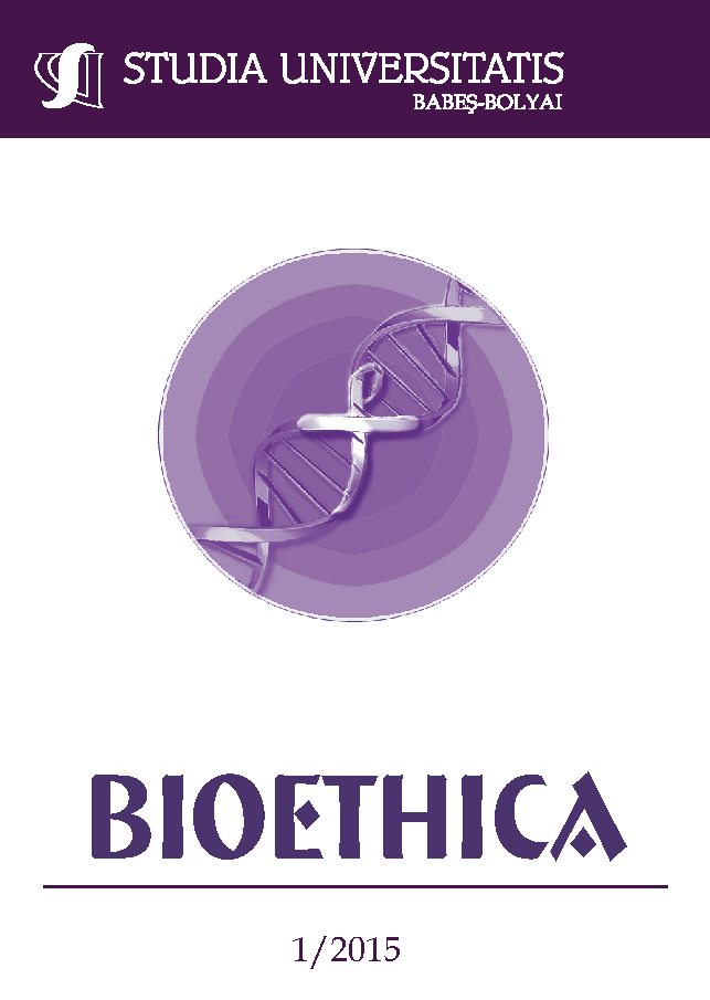 STUDIA UBB BIOETHICA, Volume 60 (LX), No. 1, 2015