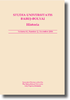 STUDIA UBB HISTORIA, Volume 61 (LXI), No. 2, December 2016